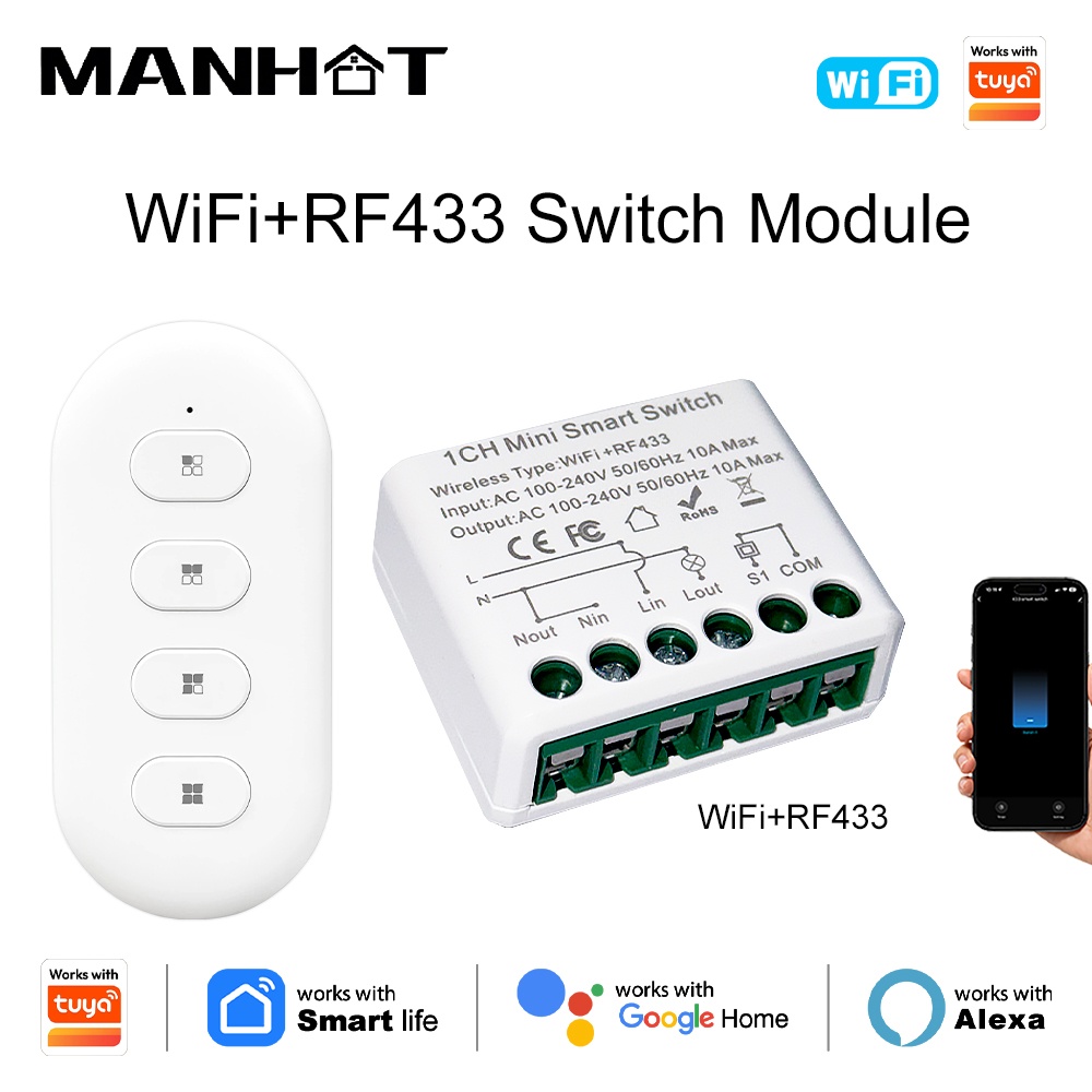 For Tuya WIFI 10A Smart Light  - đánh giá và giá Home Automation Diy