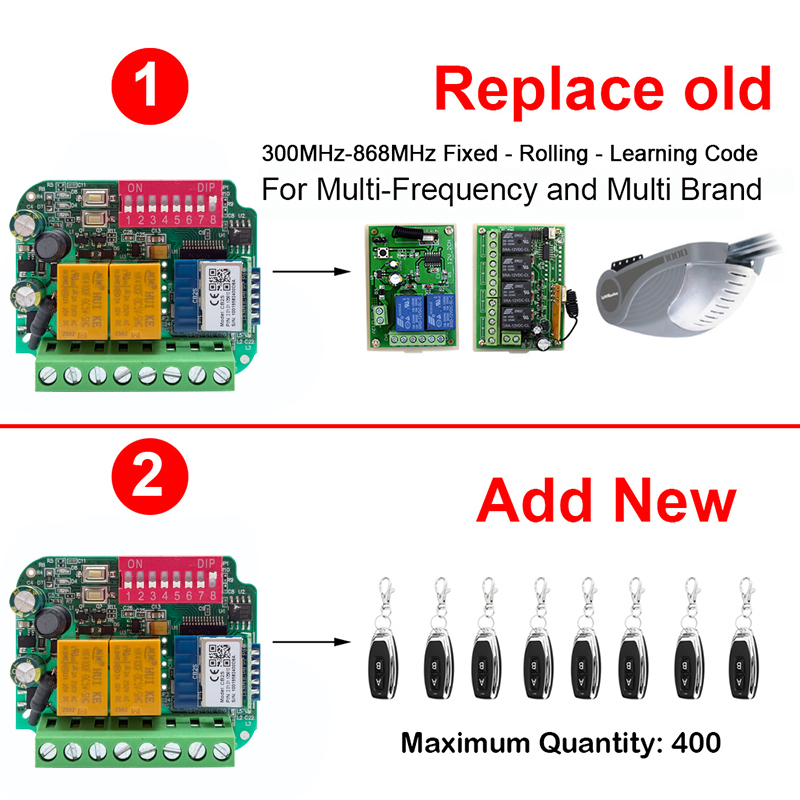 Universal Works WIth Tuya WiFi - đánh giá và giá 433Mhz Receiver Module