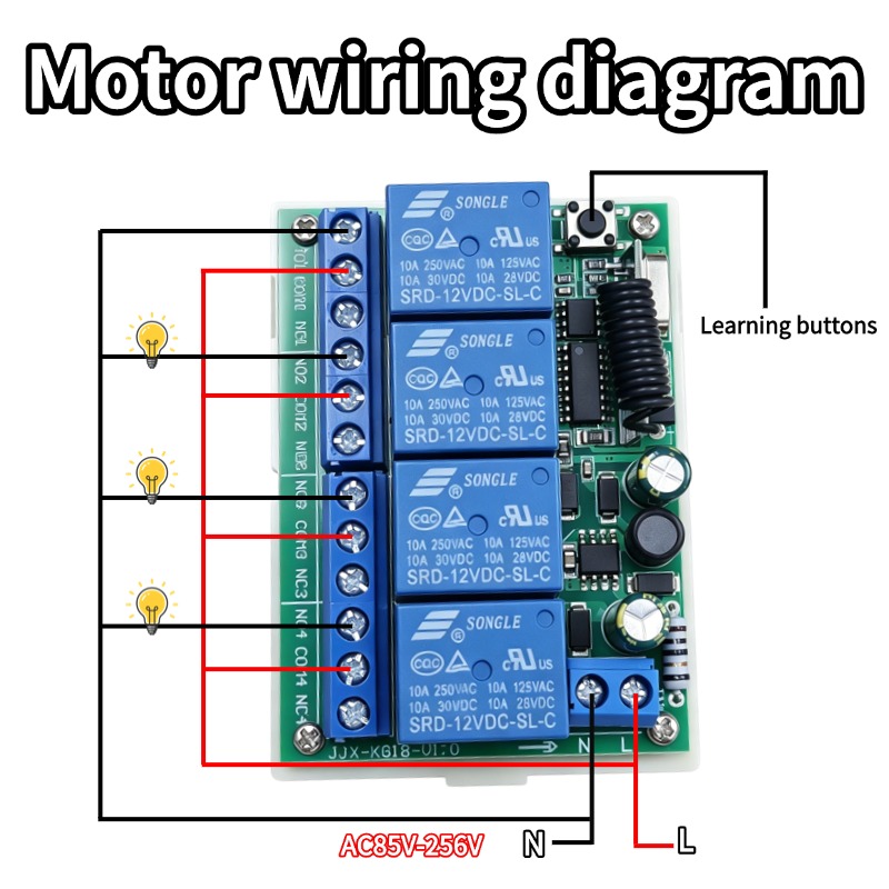 433 MHz AC 110V 220V 4CH RF Re - đánh giá và giá 433Mhz Receiver Module